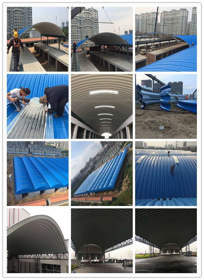 杰達鋼構施工拱形屋頂經驗豐富全鋼結構拱形屋頂設計圖